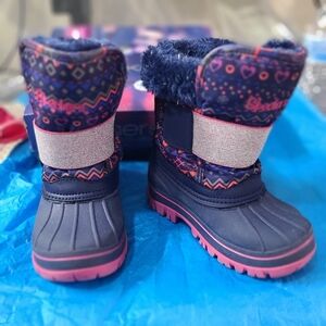 Skechers Kids' Winter Boots - Navy and Pink